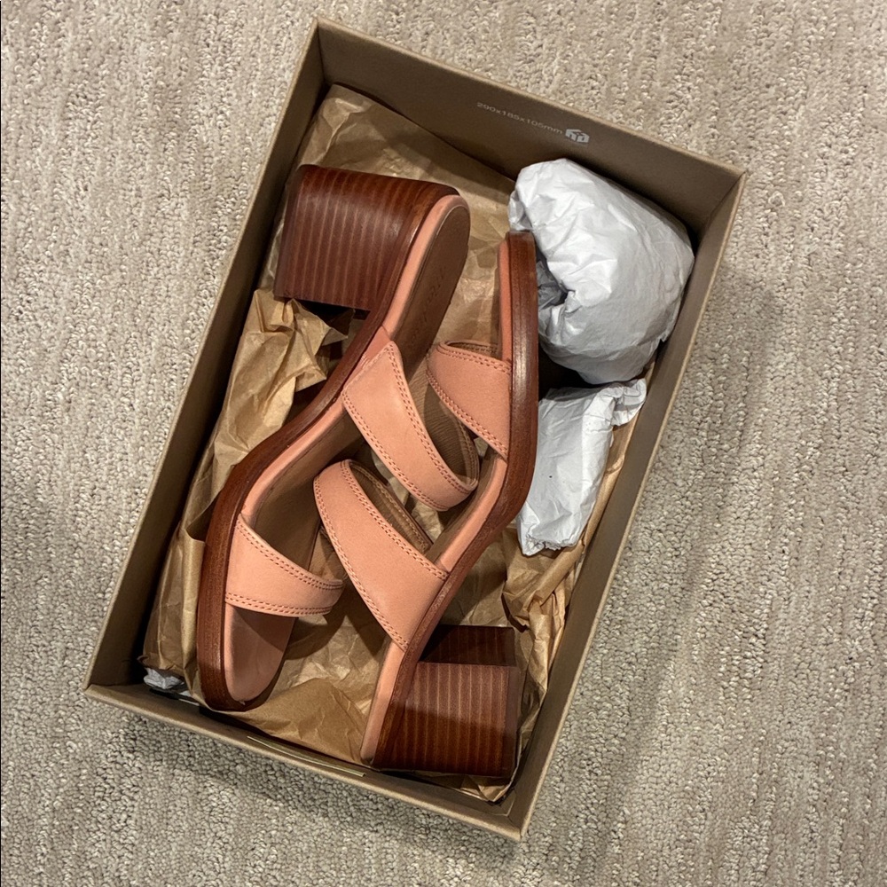 Madewell Peach Block Heel Sandals